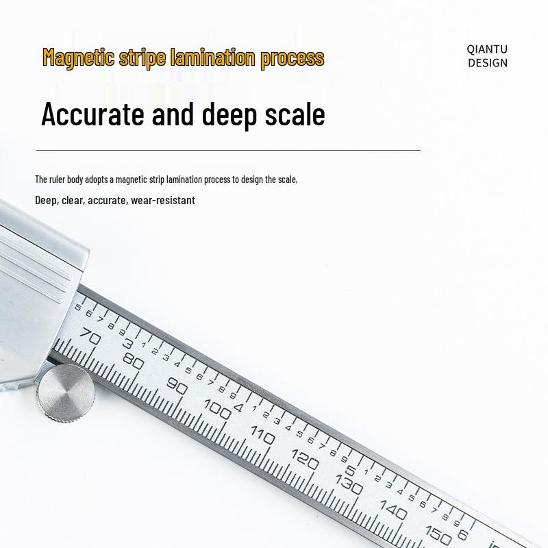 High-Precision Backlit Stainless Steel Digital Vernier Caliper