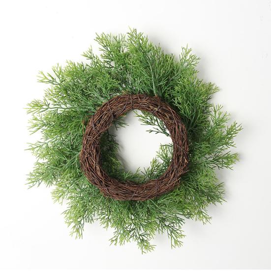 Artificial Garland Decorative Simulation Ring Shape Hanging Door Wreath Pendant for Home