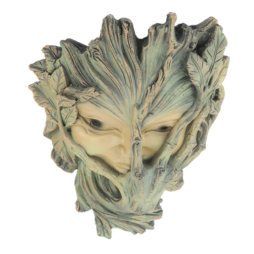 Tree Man Statue Resin Lifelike Decorative Ornament Tree Face Sculpture for Garden Balcony Home