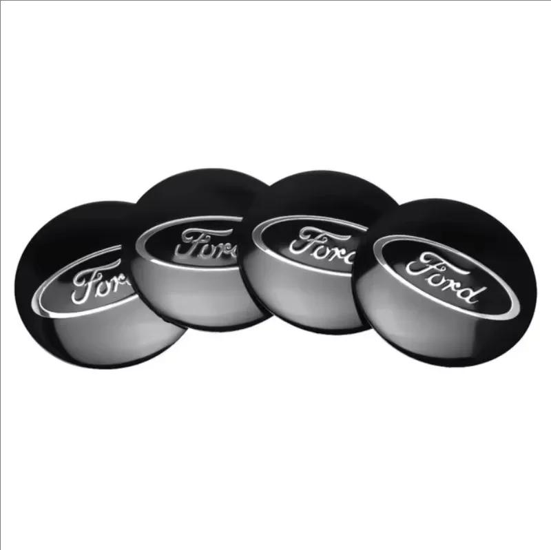 

New 2026 Car Sticker Ford New 2025 Hot 4pcs Car Wheel Stickers 56mm Auto Center Hub Cap Decal For Ford ST Line Focus Mustang Fie