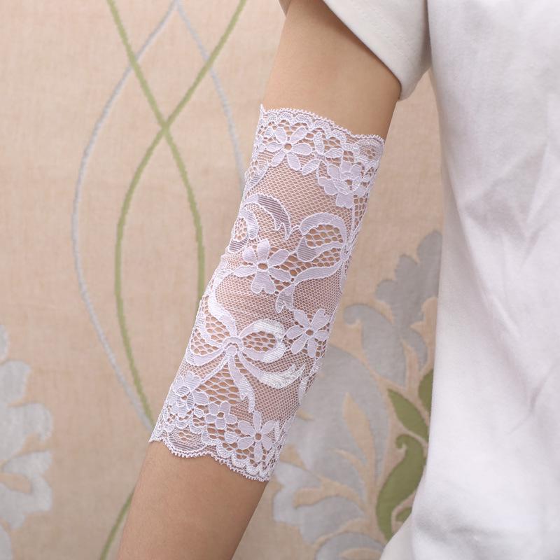 Women's Summer Lace Sun Protection Arm Sleeves with Elbow and Wrist Support