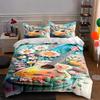 Floral Guitar Design Bedding Duvet Cover Sets Duvet Covers Pillowcases Gifts (1 * Duvet Cover 2 * Pillowcases, Without Duvet Insert)