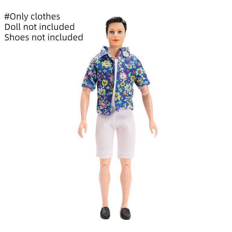 

Одежда Кена Барби для 11-дюймовых кукол Наряд Костюм Повседневный Комплект Костюма с Коротким Рукавом Style C