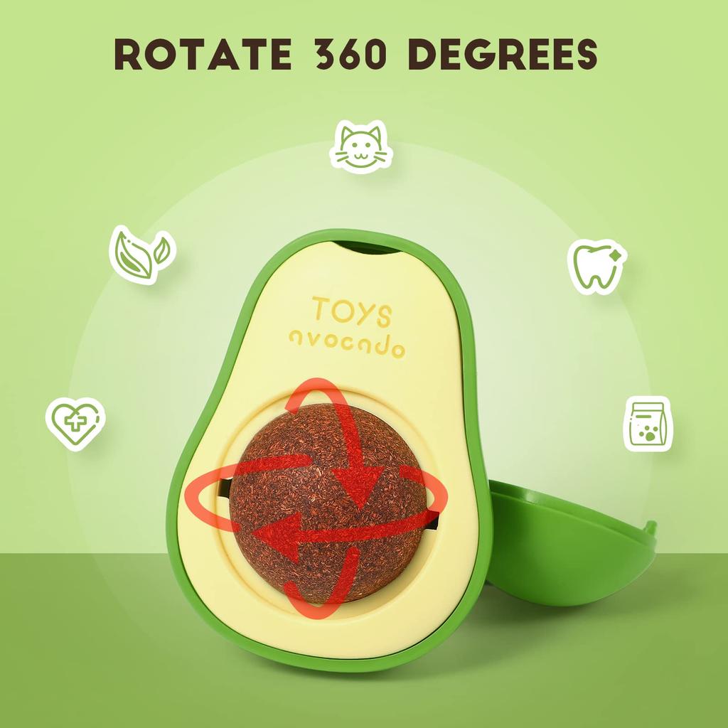 Catnip Ball Cat Toy Cat Wall Treats Silvervine Catnip Toys for Indoor Cat, Cat Teeth Grinding Chew Toys Teeth Cleaning Roller