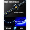 8 Pcs Car Led Light Strip IP67 Waterproof 11" Flexible Led Lights Underglow 12V for Car Motorcycle Boat Golf Cart Interior Exterior Decoration - Blue