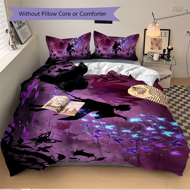 3Pcs Fantasy Warrior Journey Bedding Set Soft Fabric Duvet Cover Pillowcases Home Xmas Halloween Gift 1 Duvet Cover 2 Pillowcase S1847