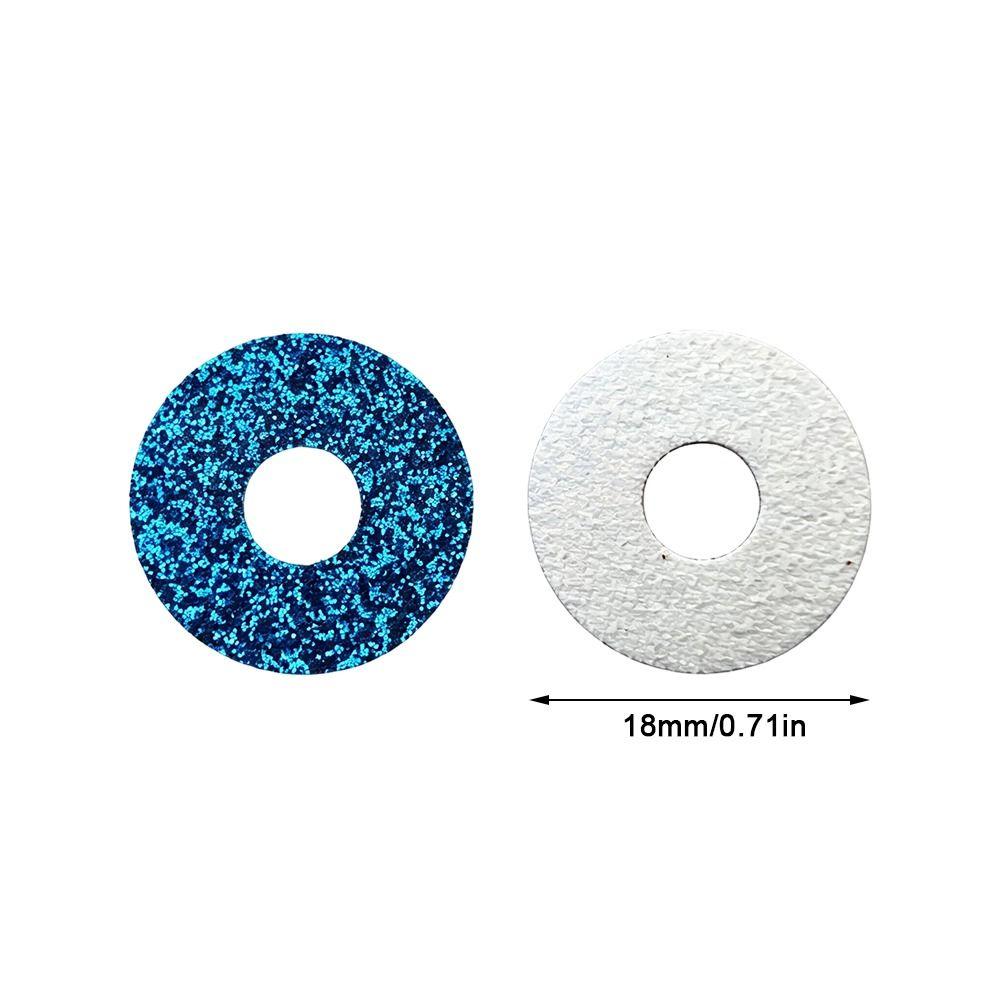 100pcs/bag 18mm Round Glitter Fabric Plastic 3D Comical Round Glitter Toy Eyes