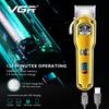 VGR V-693 Professional Cordless Hair Clipper for Men Metal Barber Kit with Trimmer - Hair Cutting Set for Precision Cutting with LED Digital Display
