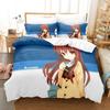 Anime A Channel Bedding Set Single Twin Full Queen King Size Bed Set Adult Kid Bedroom Duvetcover Sets Print Anime Bed Sheet Set