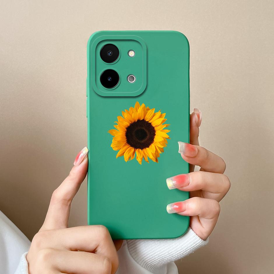 For Vivo Y28 4G 5G Case Fashion Sweet Girl Liquid Silicone Soft TPU Shockproof Phone Cover For VivoY28 4G 5G Fundas Capa Coque