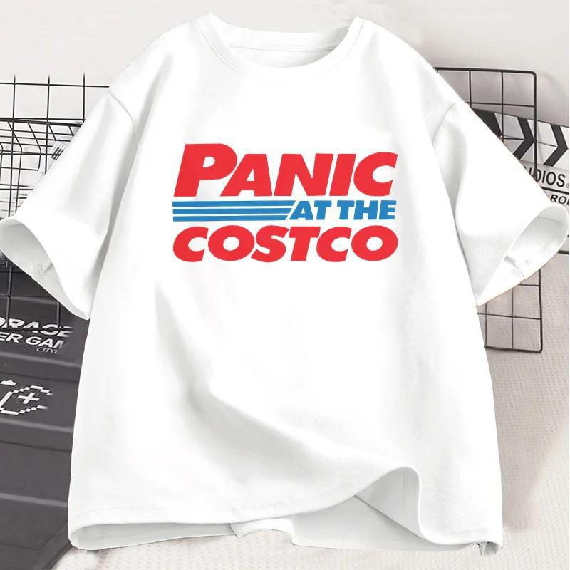 Panic At The Costco Graphic T-shirts Costco Lovers Tee Men Fashion Oversized Cotton T Shirt Streetwear Tshirt Men's Clothing Tee