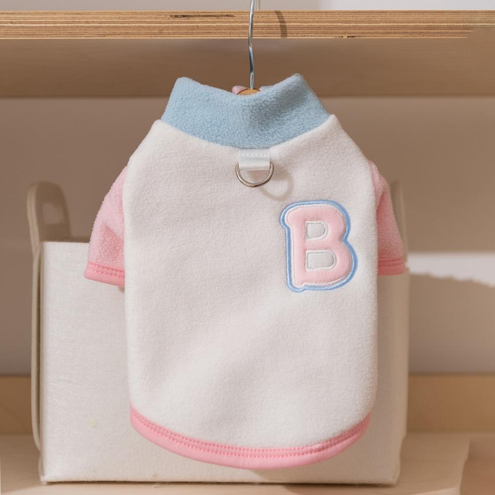 Autumn and winter pet clothes simple contrasting colors BB two-legged fleece jacket small dog Bichon teddy dog clothes