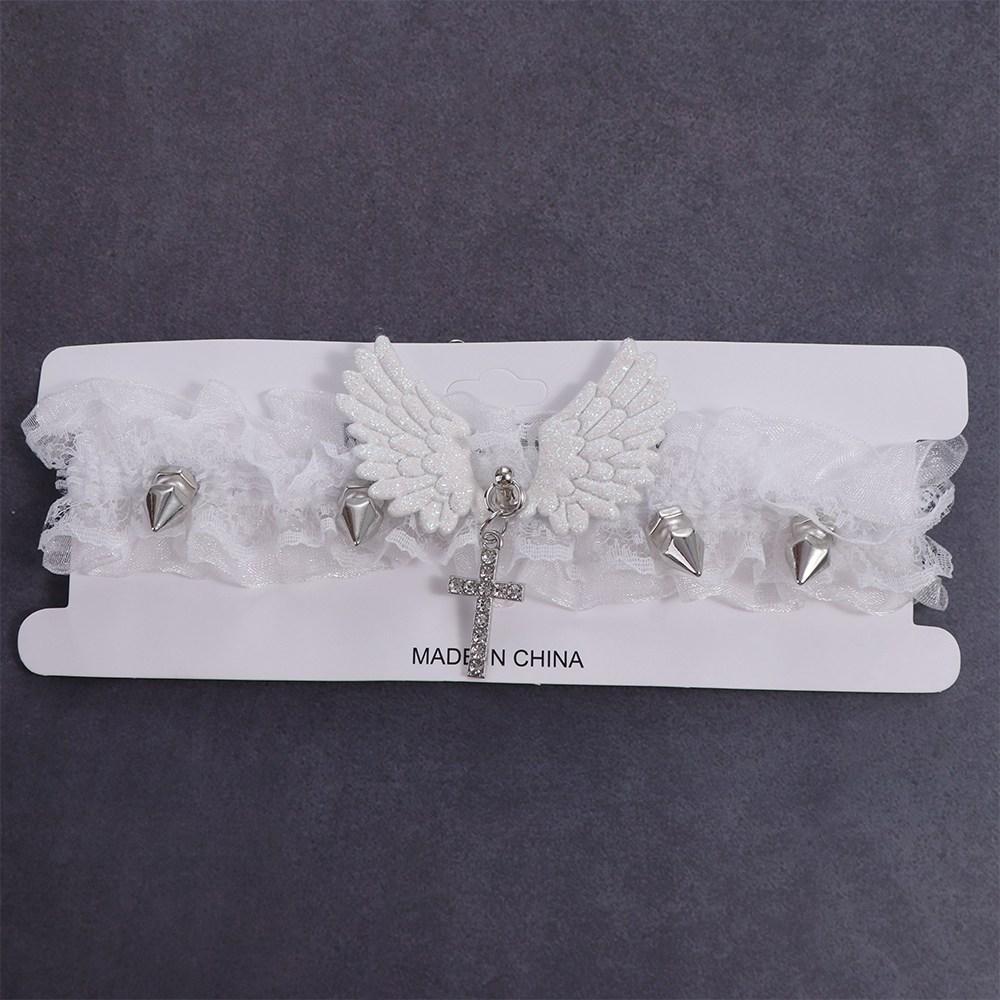 Wide Lace Women's Necklace Solid Color Leather Necklace Lolita Lace Choker Lady