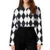 Women's Print Button-Up Long Sleeve Collared Casual Shirt