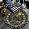Ocean Glass Round Area Rug Under Office Chairs Bedroom Living Room Home Decor