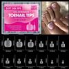 240/320Pcs Diy Home Salon Extension Press On Nail Short Toesnail Tips Square Clear&Matte Soft Gel Nails Full Cover Nail Stickers