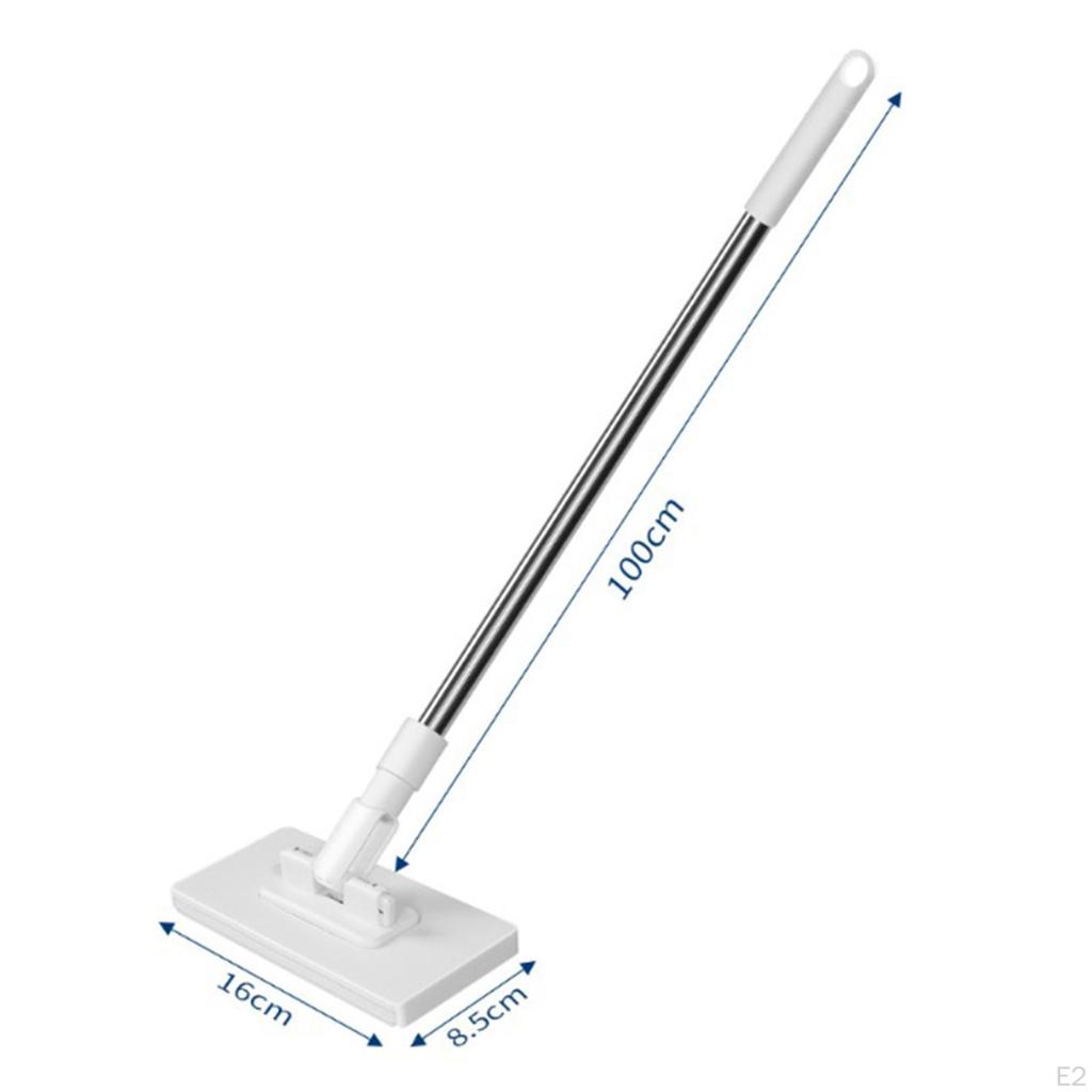 Floor Mop Flat with Reusable Washable Pads, 360° Rotating Wet and Dust Mopping for Laminate