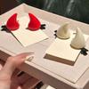 Glossy Demon Horn Barrettes Miniature Ox Horn Hair Clips Devil Horn Hairpins  Anime Expo