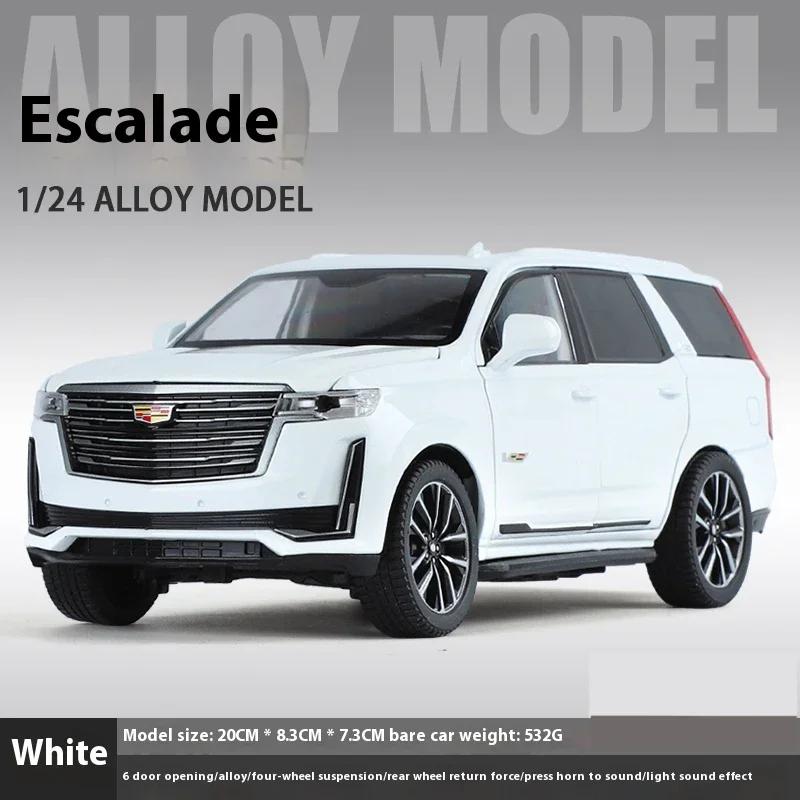 1/24 Scale Cadillac Escalade SUV Alloy Car Diecast Metal Model Collect Hobby Model Ornaments Gift for Friend Boy Display Ornament C394