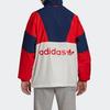 Adidas Originals Jackets Men's Bright Red Stand Collar Moderate Straight Fit FM2201
