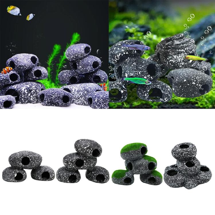 Aquarium Resin Rock Cave Decoration Hideout for Hermit Crabs Shrimp Guppy