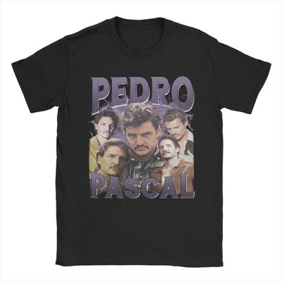 Pedro Pascal Vintage 90s Style T-Shirts Men  Novelty Pure Cotton Tees O Neck Short Sleeve T Shirts Original Tops