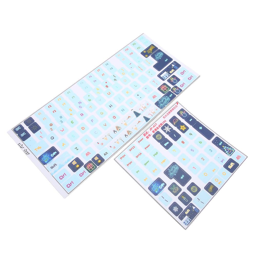 Keyboard Stickers PVC Cartoon Style DIY Decorative Keycaps Stickers for General Desktop Computer 84