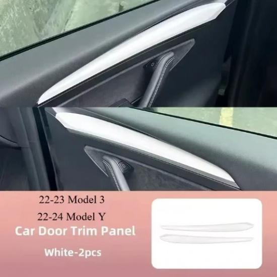 For Tesla Model 3 Highland Model Y Juniper Center Console Side Panel ABS Dashboard Cover Car Door Panel Trim Interior Accessorie
