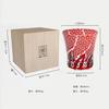 LUGUFON Kiriko Glass Rocks Glass – Kikutsunagi Design (Red) 260cc (1 count)