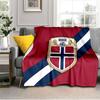 Norwegian Football Crest Blanket Suitable for Sofas, Beds, Offices, And Camping - Perfect Gift for Halloween Christmas