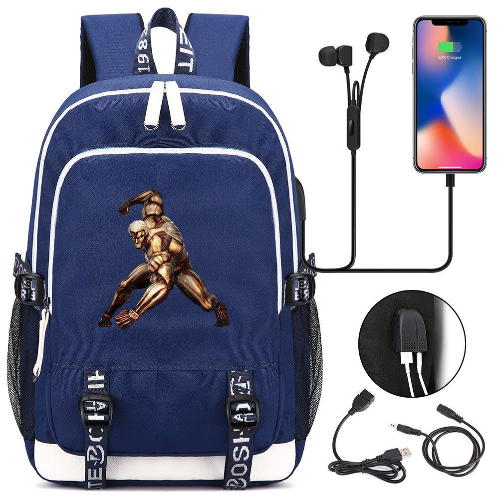 

Anime Peripheral Youth School Bag Usb Men And Women Casual Backpack 17inch