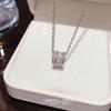 18K Gold Titanium Rhombus Clavicle Chain Necklace - Women’s Trendy Geometric Choker Pendant