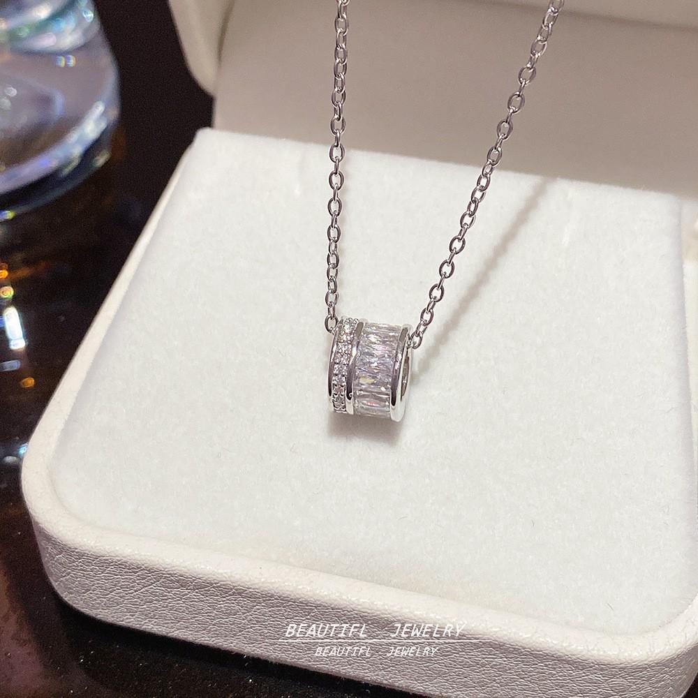 18K Gold Titanium Rhombus Clavicle Chain Necklace - Women’s Trendy Geometric Choker Pendant