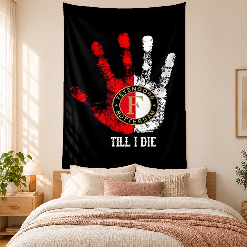 Feyenoord Rotterdam Wandkleed hoge kwaliteit voor het decoreren van woonkamer slaapkamer studentenkamer muren ideaal als slaapkamer muurdecoratie of vakantiegeschenk