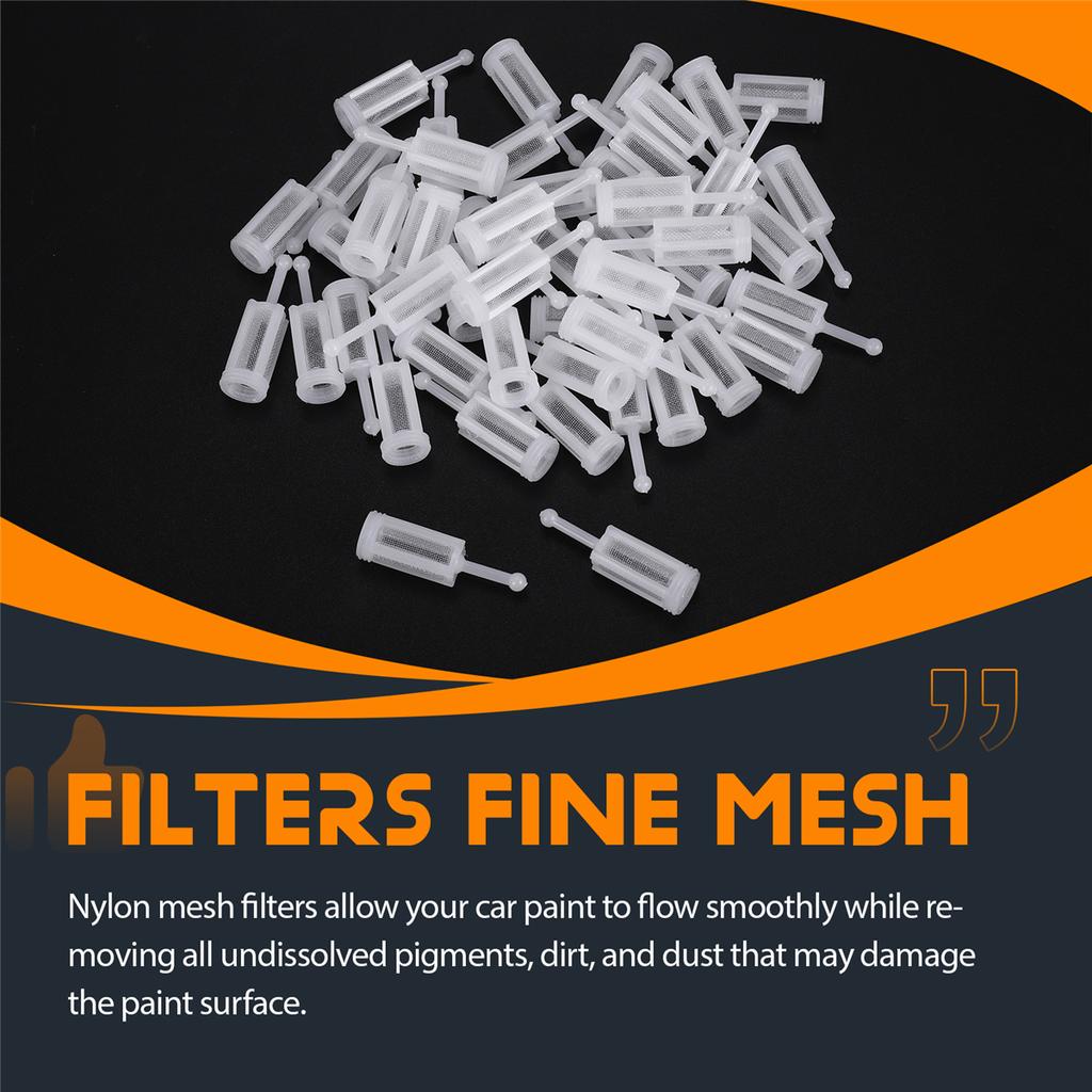 A08R 50Pcs Universal Gravity Spray Tool Filters Fine Mesh, Disposable Gravity Feed Spray Tool Paint Strainer Reduce Clogging
