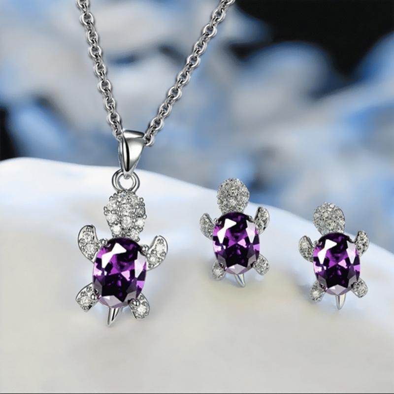 Pack of 2 Elegant chelonian Jewelry Sets for Women and Girls Alloy Craftsmanship Jewelry Collection