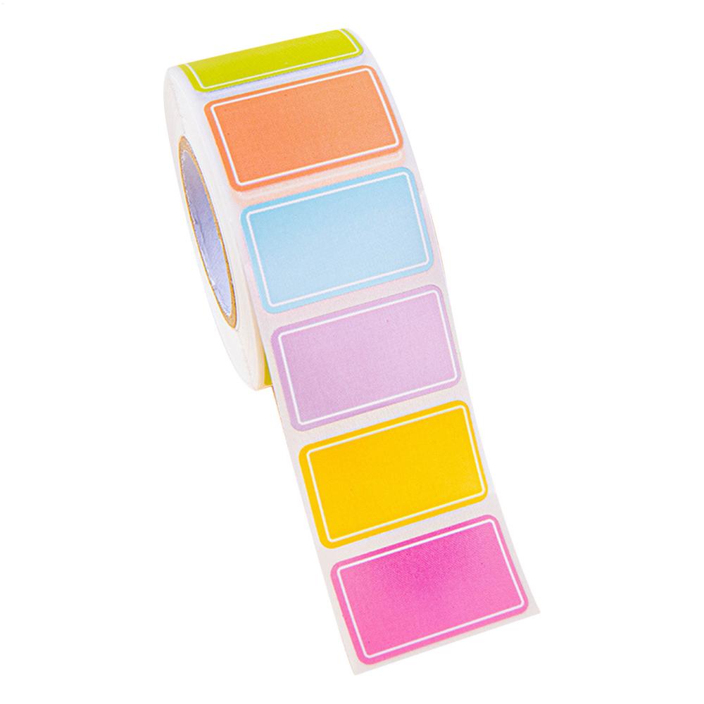 Roll Label Stickers Sticky Label Waterproof Color Name Sticker Office Supplies Stationery Stickers Classification Tool