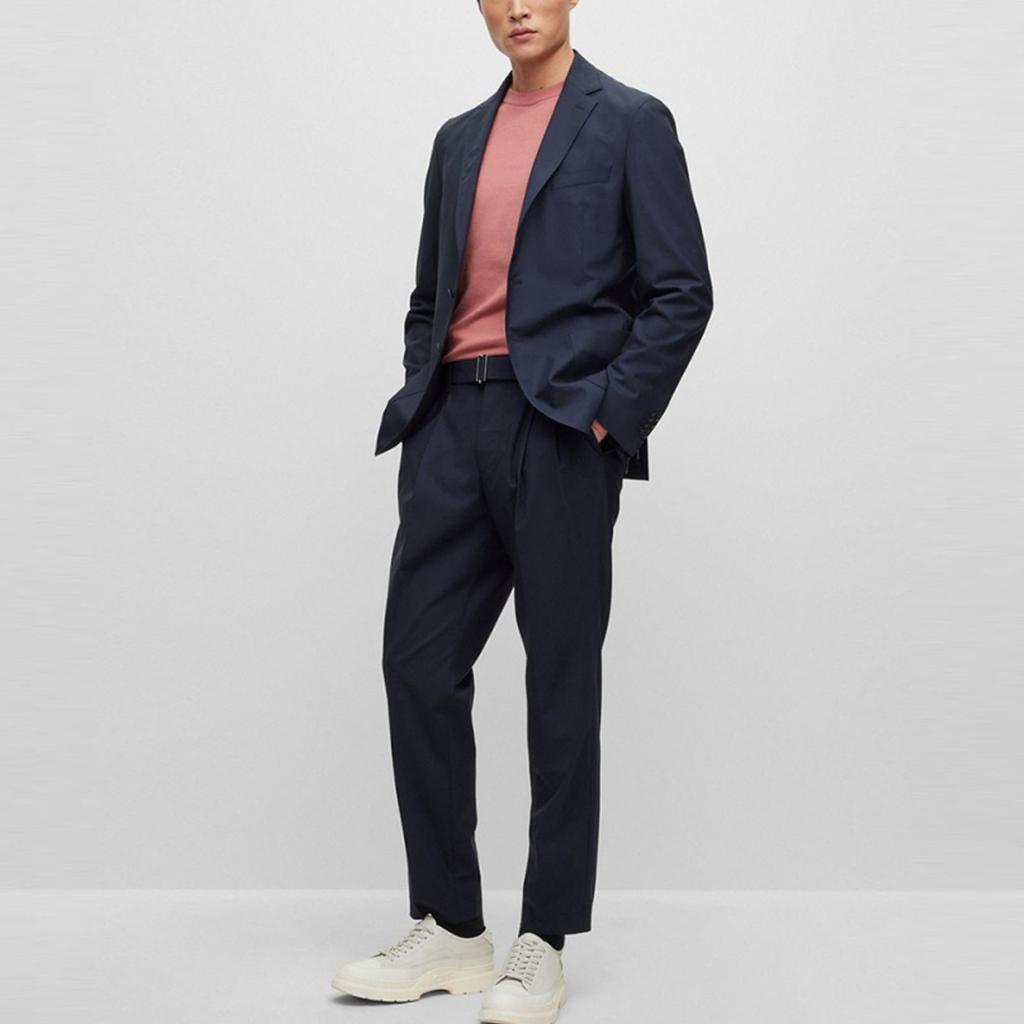 Hugo Boss Notched-lapels Single-breasted Blazer 50490126-404