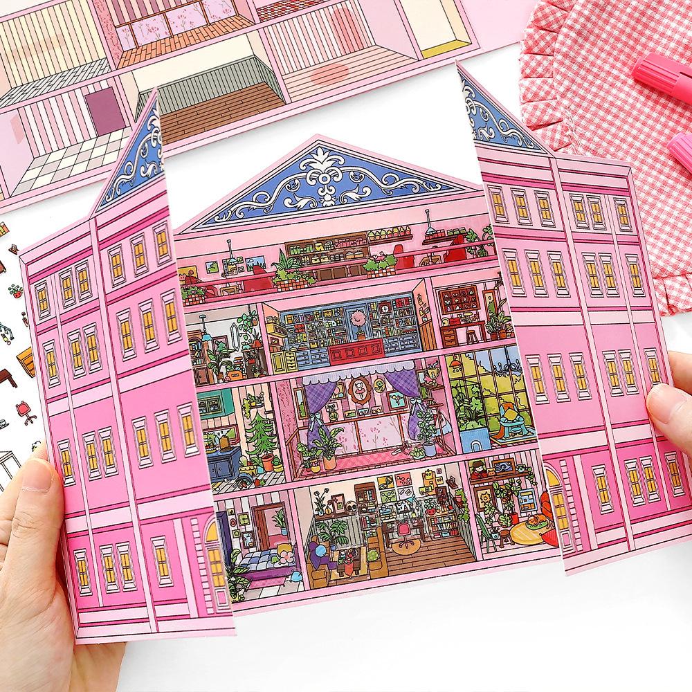 Infeel.Me 2.5D Large Scenery Sticker: Vol. 20 - 3D Cabin Journal Toy - Open for Business