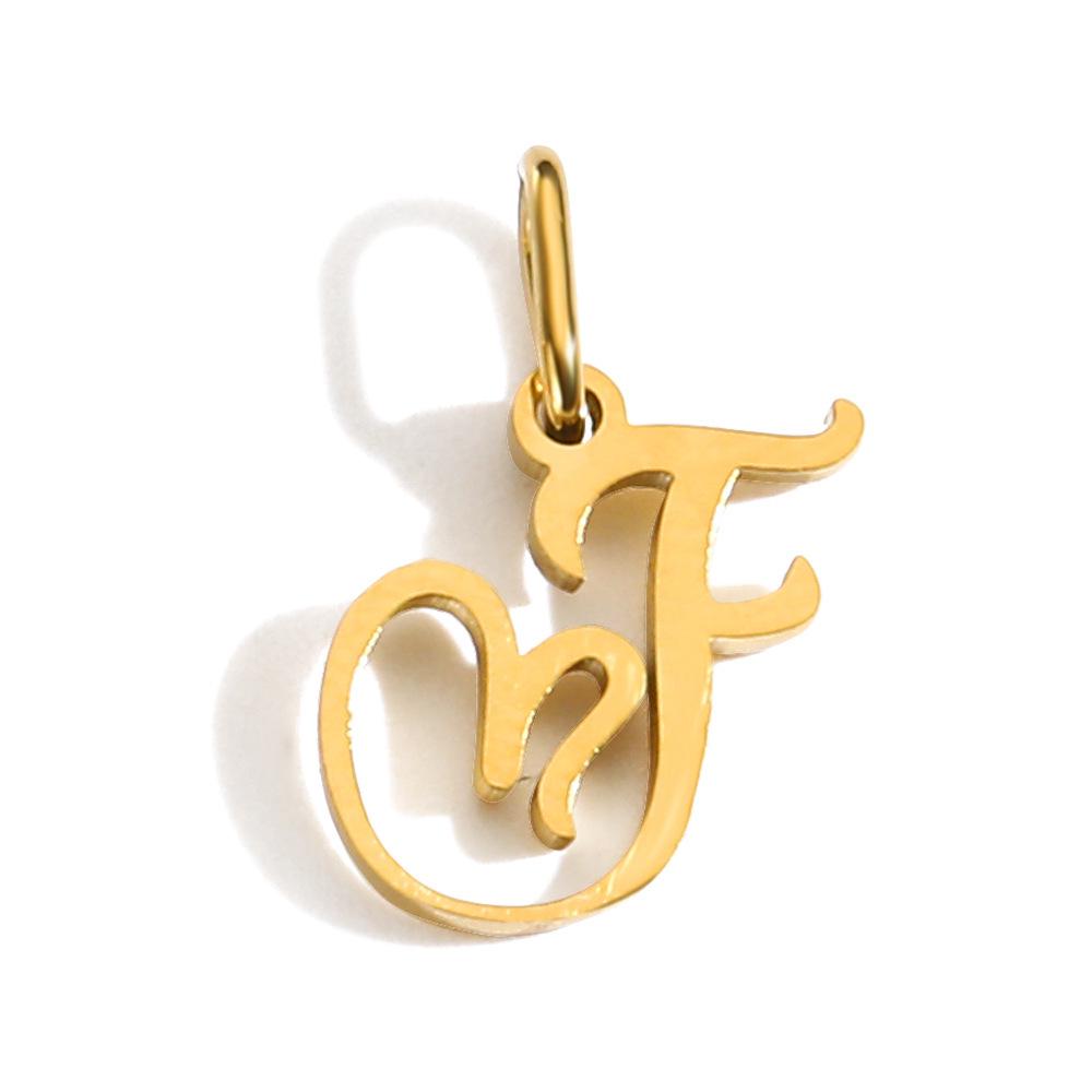 Gold-Plated Stainless Steel Alphabet Pendants for DIY Necklaces – Colorfast Jewelry Charms