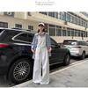 Blue and white plaid shirt jacket women's 1116 spring and summer new lazy style temperament sunscreen shirt top tide