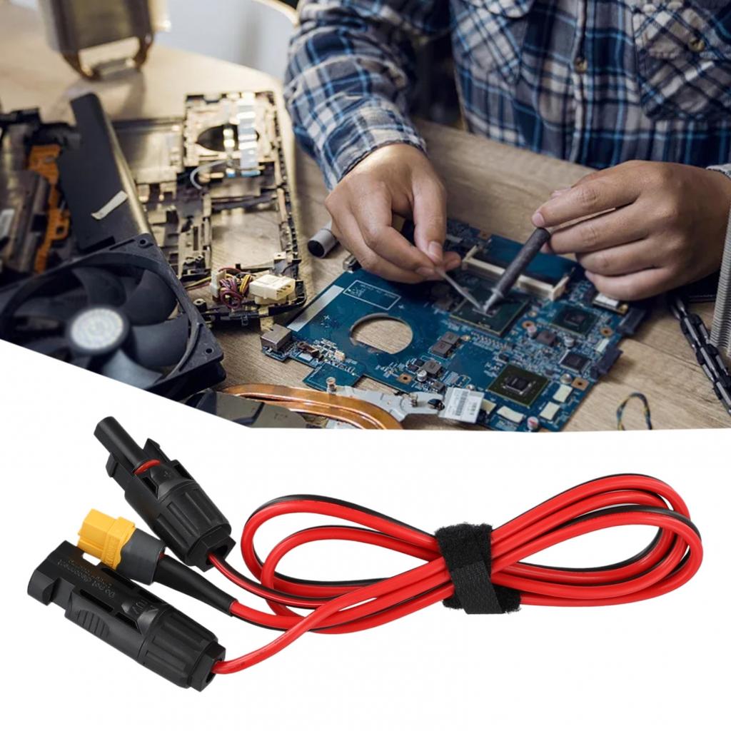 Solar Panels Cable To Connector for Portable Power and Charging Use