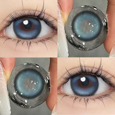 One Day Ues Color Contact Lenses 2pcs MillCreek Soft Lens Brown Blue 0~-8.00 Doll Eye 14.5MM