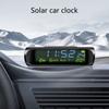 Solar Car Digital LCD Clock & Temperature Display Dashboard Clocks Backlight Electronic Screen Temperature Clock