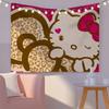 Sanrio Hello Kitty Tapestry  Kawaii Pink Printed Tapestry Modern Wall Art Living Room Bedroom Decoration Gift for Kitty Fans