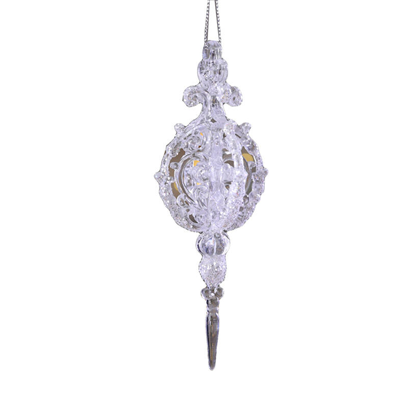 Ornamente Fulg de Nea Picătură de Gheață Cristal Brad de Crăciun Transparent Decorațiune Pandantiv Decor Exquis pentru Casă Navidad