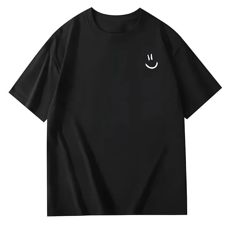 Minimal Japanese Kanji Graphic Tshirt Unisex Unisex Cotton Harajuku Street Loose Fit Daily Hip Hop Short Sleeve Tees Tops
