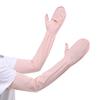 UV Protection Arm Sleeves for Women Mittens Cycling Palm-Cutout Cooling Ice Silk Driving Outdoor Travel Breathable Arm Covers