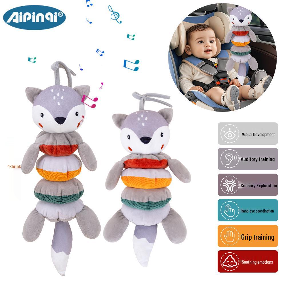 Aipinqi Baby Musical Plush Rattle Toy for Crib & Car