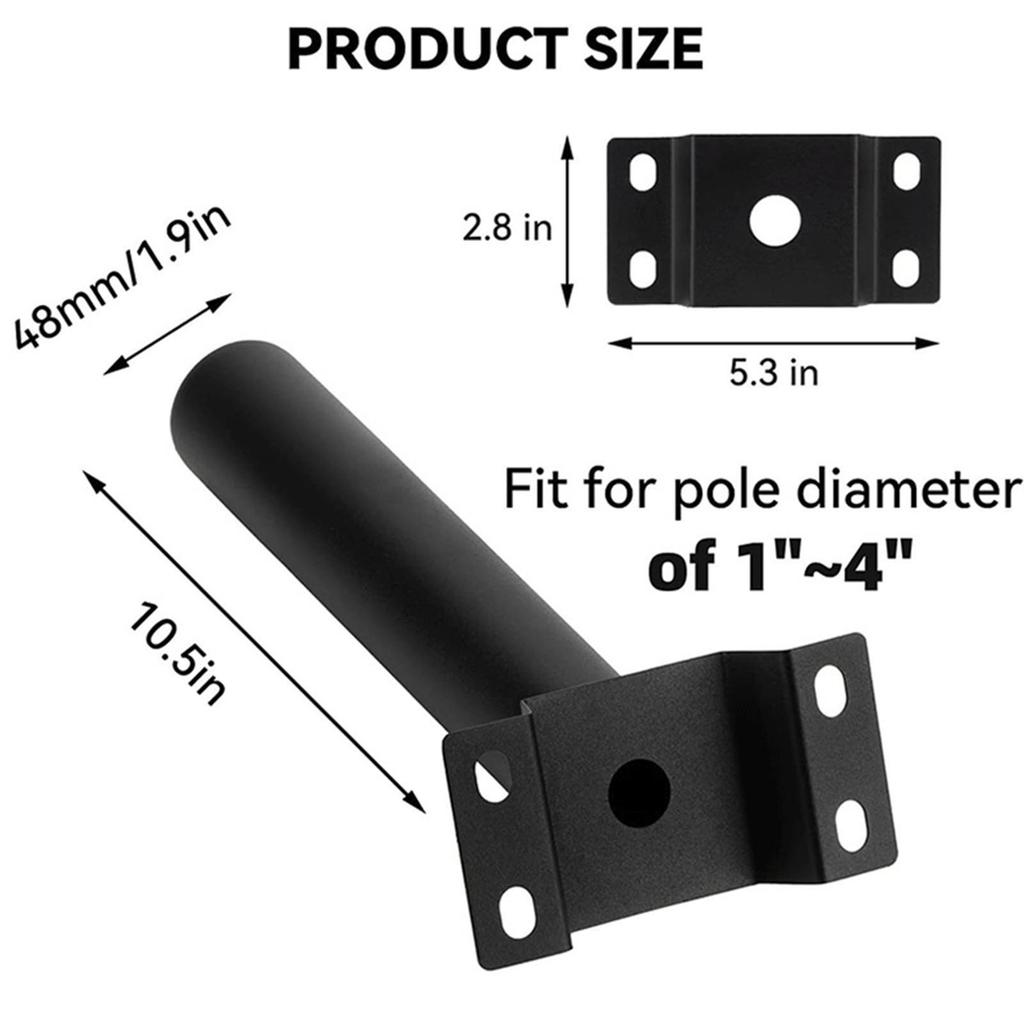Light Pole Mount Solar Lighting Mounting Bracket Steel Versatile Light Bracket for Streetlight